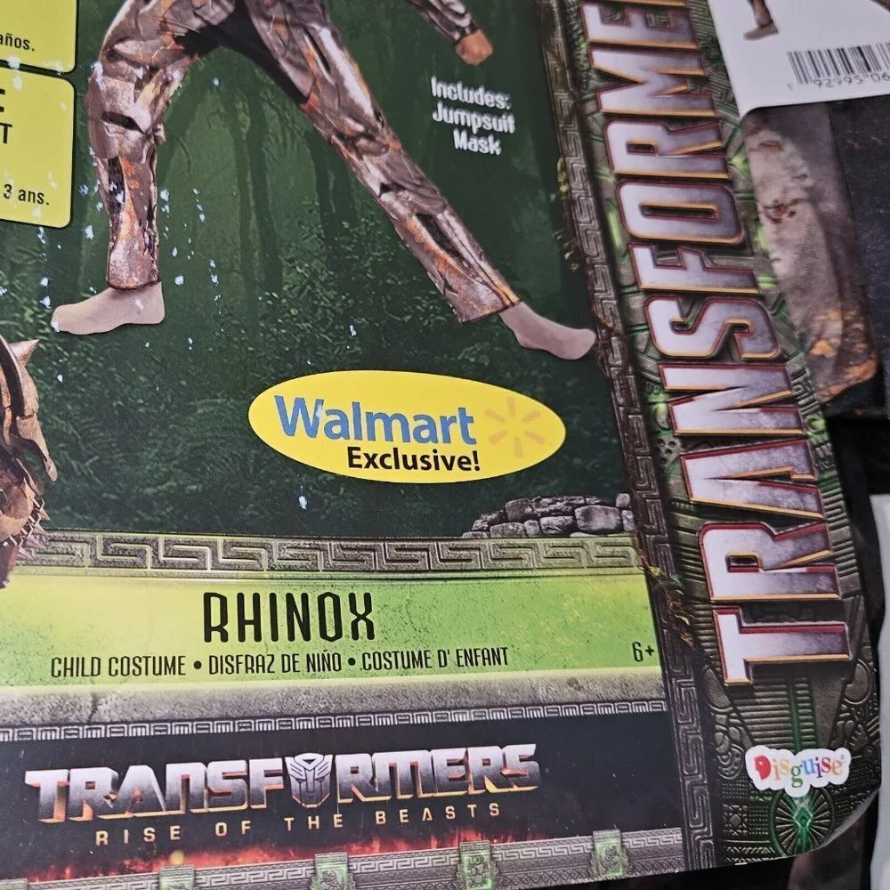 NWT Rhinox Transformers Halloween Costume Rise of Beasts Boys Small 6/7